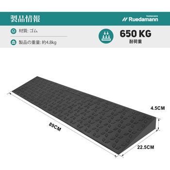 段差スロープ 車椅子スロープ ゴム製 Ruedamann