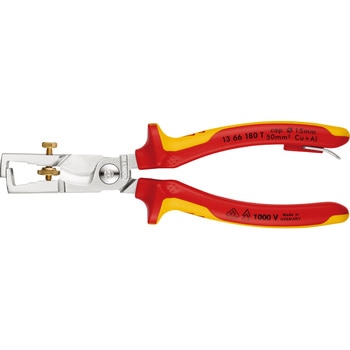 絶縁カッティングストリッパー  (落下防止リング付き) - KNIPEX(クニペックス)
