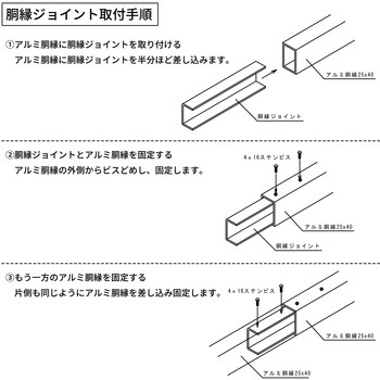 アルミ胴縁用ジョイント エクスタイル