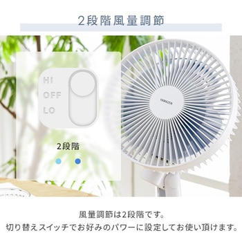 扇風機 クリップファン 左右首振り 風量2段階 YAMAZEN(山善)