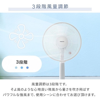 扇風機 風量3段階 押しボタン 左右首振り 切タイマー 静音 YAMAZEN(山善)