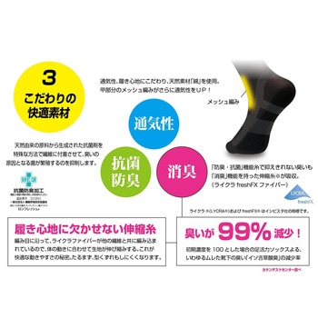 テーピングソックス 足活力 サイズ22-24cm サンパック紙業