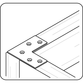 2×4サポート フラットL字 タイプ1 - ダイドーハント(旧:大同製鋲所)