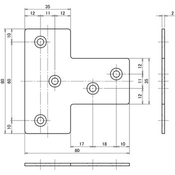 2×4サポート フラットL字 タイプ1 ダイドーハント(旧:大同製鋲所)