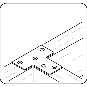 2×4サポート フラットL字 タイプ1 ダイドーハント(旧:大同製鋲所)