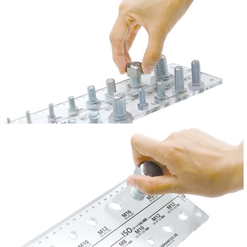 アクリルねじチェッカー2種セット ボルト小ねじ ナットワッシャー用 - ダイドーハント(旧:大同製鋲所)
