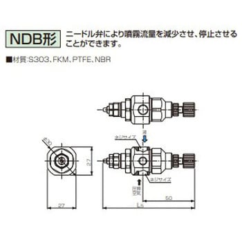 微霧発生ノズル/小噴量空円錐方-サクション- BIMK.S いけうち