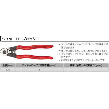 ワイヤーロープカッター KNIPEX(クニペックス)