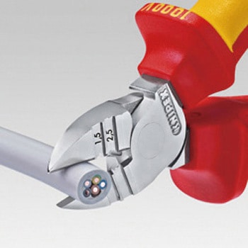 穴付き絶縁ニッパー 1000V KNIPEX(クニペックス)