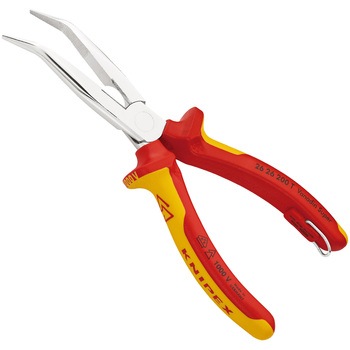絶縁先曲ラジオペンチ (落下防止リング付き) KNIPEX(クニペックス)