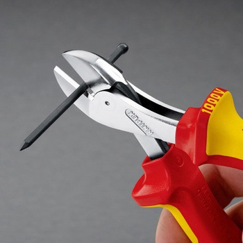 絶縁コンパクトニッパー (落下防止リング付き) KNIPEX(クニペックス)