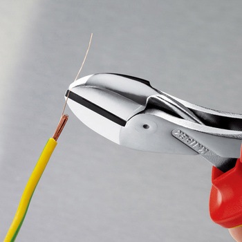 絶縁コンパクトニッパー (落下防止リング付き) KNIPEX(クニペックス)