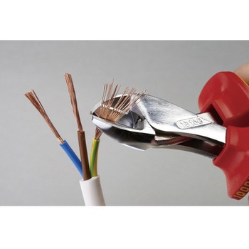 絶縁コンパクトニッパー (落下防止リング付き) KNIPEX(クニペックス)