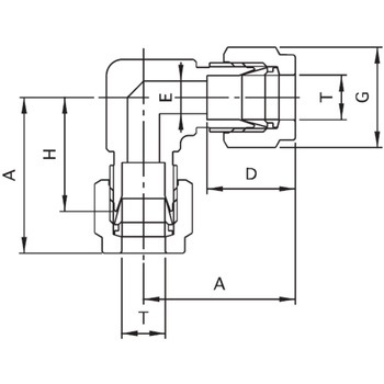 両口エルボユニオン - アオイ