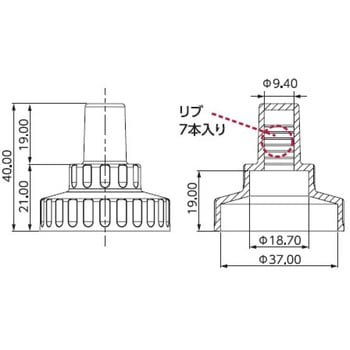 ボルトキャップ ナイロン製 折屋根用 モノタロウ