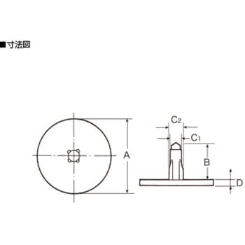 建具用スベリ鋲(T型) - 真田化鋼(S・ROSE)