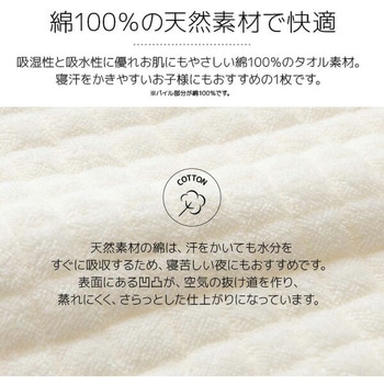綿100% タオルの敷きパッド ナイスデイ