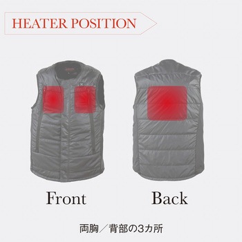 HeatMaster LIDEF 5V ヒートマスター リデフ ヒートインナーベスト ブラック リベルタ