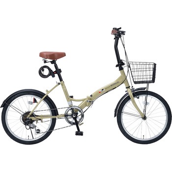 良品＞ミリタリー風・20インチ・折り畳み自転車・シマノ6段変速