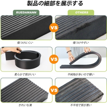段差スロープ 室内屋外兼用 ゴム製 裁断可能 Ruedamann