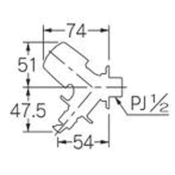 洗濯機用水栓(ストッパー・送り座つき) カクダイ