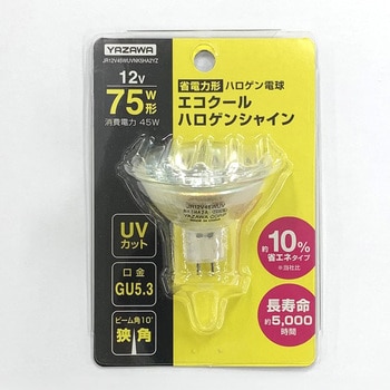 エコクールハロゲンシャイン 75W形狭角｜YAZAWA CORPORATION