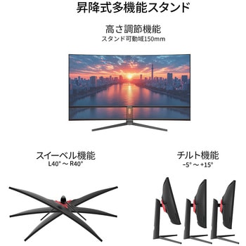 液晶ディスプレイ 40型/5120×2160/DP×1、HDMI×1、USB-C×1/ブラック/スピーカー有/2年保証 JAPANNEXT