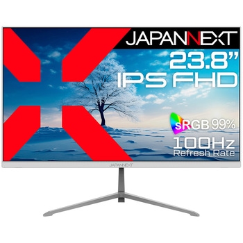 液晶ディスプレイ 23.8型/1920×1080/DP×1、HDMI×1、USB-C×1/ホワイト/スピーカー有/2年保証 JAPANNEXT