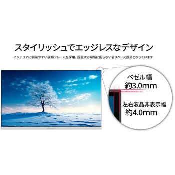 液晶ディスプレイ 23.8型/1920×1080/DP×1、HDMI×1、USB-C×1/ホワイト/スピーカー有/2年保証 JAPANNEXT