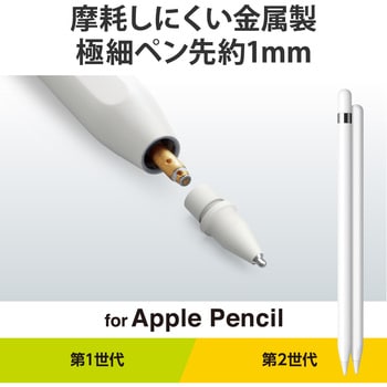 P-TIPAP02 交換用ペン先 Apple Pencil 第2世代 第1世代用 2個入 太さ約