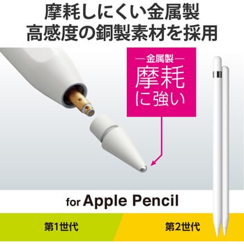 P-TIPAP03 交換用ペン先 Apple Pencil 第2世代 第1世代用 2個入 太さ約
