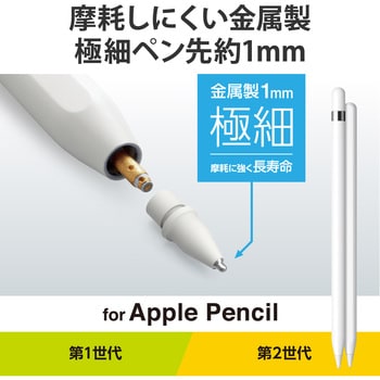 PWTIPAP02 交換用ペン先 Apple Pencil 第2世代 第1世代用 2個入 太さ約 ...