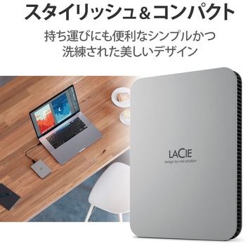 HDD (ハードディスク) ポータブル 外付け LaCie Mobile Drive USB3.2 USB タイプC×1 3年保証 LaCie(ラシー)
