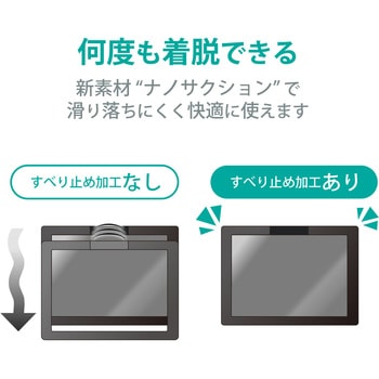 iPad 10.9インチ 第 10 世代 用 のぞき見防止フィルター 着脱式 360度(上下左右) タッチ操作可 ブルーライトカット エレコム