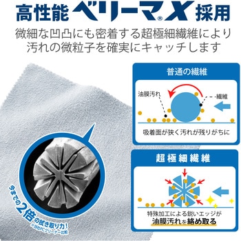 クリーニングクロス 超強力 薄手タイプ 持ち運びケース付 Sサイズ グレー ワイピングクロス エレコム