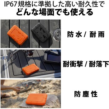 SSD 外付け ポータブル USB3.1(Gen2) LaCie Rugged 耐衝撃 防水 防塵