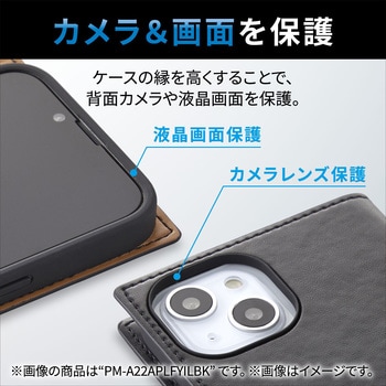 PM-A22DPLOMBK iPhone14 Pro Max 用 ケース レザー ワイヤレス