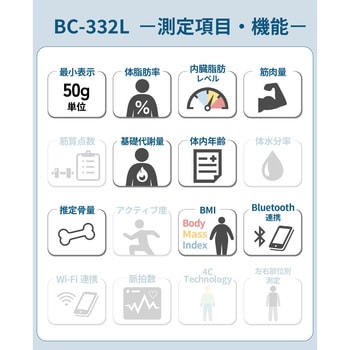 BC332LWH 体組成計 BC332L 1台 タニタ 【通販モノタロウ】