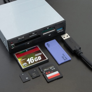 SD4.0/UHS-II対応 対応メディア57種類 USB 5Gbps 3.5インチベイ内蔵型 マルチカードリーダー/ライター OWLTECH(オウルテック)