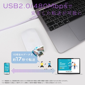 しなやかで絡まない 240W対応 USB-C to USB-C シリコンケーブル OWLTECH(オウルテック)