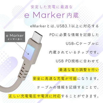 しなやかで絡まない 240W対応 USB-C to USB-C シリコンケーブル OWLTECH(オウルテック)