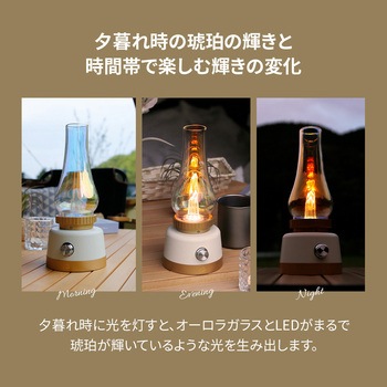 ebiブランド 幻想的な光を楽しむ、特別なひとときを。 オーロラランタン『KOHAKU』 OWLTECH(オウルテック)