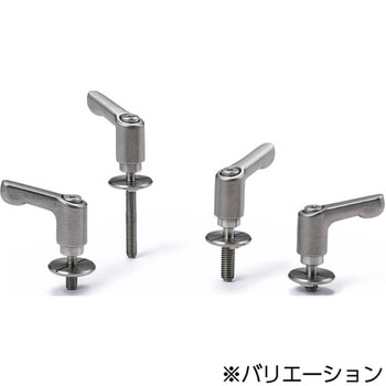 ミニクランプレバー 長穴用座金組み込みタイプ(おねじ・オールステンレス製) LDCMS‐LWP‐NI NBK(鍋屋バイテック会社)