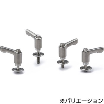 ミニクランプレバー 長穴用座金組み込みタイプ(おねじ・オールステンレス製) LDCMS‐LWP‐AS NBK(鍋屋バイテック会社)