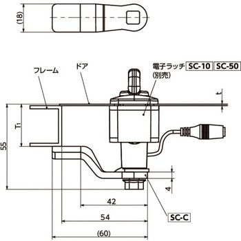 電子ラッチ(電池式)用カム SC‐C NBK(鍋屋バイテック会社)
