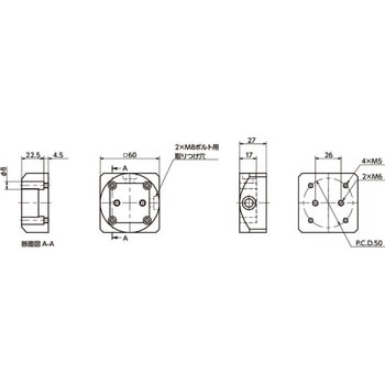 角度調整・固定部品|アルミフレーム端面取りつけ用ブラケット DAA NBK(鍋屋バイテック会社)