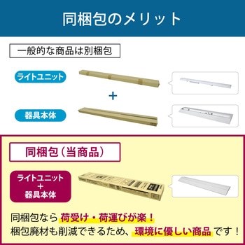 1箱に同梱タイプ(器具本体・ライトユニット)LED一体型ベース照明 逆富士形 230幅 HotaluX(ホタルクス)