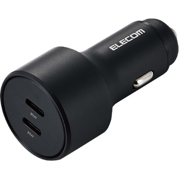 シガーソケット カーチャージャー 最大合計出力40W 2ポート USB C×2 PD20W 車 充電器 エレコム