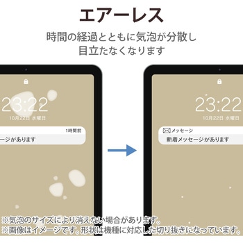 iPad 10.9インチ 第 10 世代 用 フィルム 高透明 ブルーライトカット 衝撃吸収 スムース 表面硬度9H 指紋防止 エアーレス エレコム