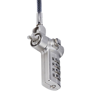 セキュリティーワイヤーロック/2m/4桁ダイヤル錠/25個セット/標準、Noble Wedge、Nano Saverスロット対応/盗難対策 PC パソコンロック ケーブル コンビネーション錠 StarTech.com